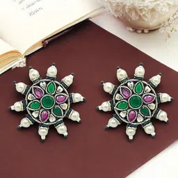 FEMMIBELLA Circular Studs Earrings-22