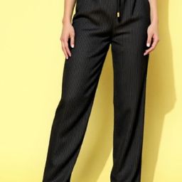 MAYKR Women Relaxed Fit Mid-Rise Pleated Trousers-image-8