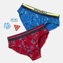 Jockey Boys Pack Of 2 Printed Elastane Basic Briefs PB04-0205-RB-CP-image-99