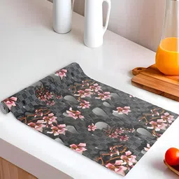 Dakshya Industries Grey & Pink Printed Shelf Liner Organiser-51