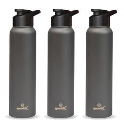 Speedex Grey & Black 3 Pieces Stainless Steel Water Bottle 1L Each-image-59