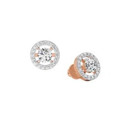 Sparkles Round Shape Halo Diamond Stud Earrings 0.95 Carat 14K-image-67