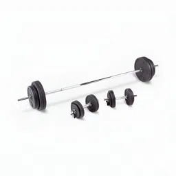 Domyos By Decathlon Textured Weight Training Dumbbells & Bars Set-image-4