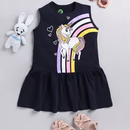 YK Print Drop-Waist Dress-21