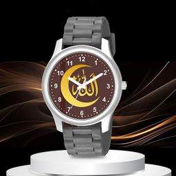 CSAMON Men Dial & Bracelet Style Straps Analogue Watch 1017SLV Islamic BRON01 GREY CD_SH-53