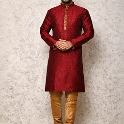 RANAK Men Regular Kurta with Churidar-image-46