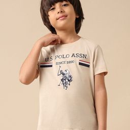 u.s. polo assn. kids Uspa Kids Boys Brand Embossed Pure Cotton T-shirt-picture-44