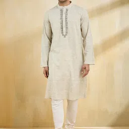 Fabindia Men Ethnic Motifs Flared Sleeves Kurta-picture-33