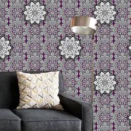 ArtzFolio Printed UV-Resistant Anti-Bacterial Oriental Arabesques White Textured Curls Peel & Stick Wallpaper-image-37