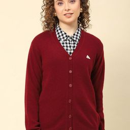 Monte Carlo Women V-Neck Woollen Cardigan-image-70