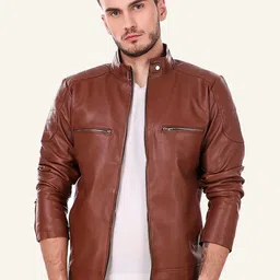 Leather Retail Men Biker Jacket-picture-32