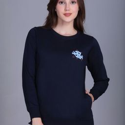 Roadster Women Navy Blue Printed Sweatshirt-picture-32