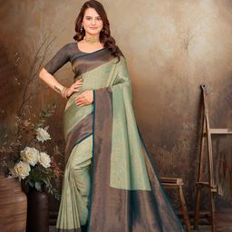 Moksha Trends Woven Design Zari Banarasi Saree-image-71