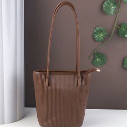 Metro Textured Structured Shoulder Bag-image-43