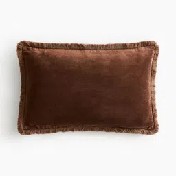 H&M Fringed Velvet Cushion Cover-43