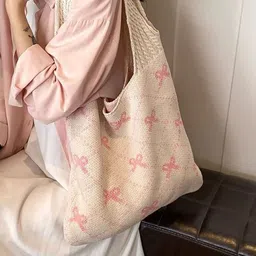 StyleCast x Revolte Printed Bucket Handheld Bag with Cut Work image 5
