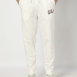 GAP Men Brand Logo Print Mid-rise Joggers-image-104