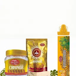 Gangotri Pack of 3 Camphor Tablet Jar, Tablet Pouch & Vanaushadhi Agarbatti-image-30