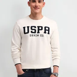 U.S. Polo Assn. Denim Co. Men Printed Pure Cotton Round Neck Long Sleeves Pullover Sweater-image-86