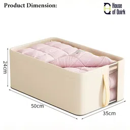 HOUSE OF QUIRK Beige Set of 2 Regular Multi-Utility Organisers image 2
