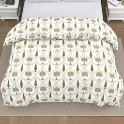 Doristyle Brown 250 GSM Checked Microfiber Double Bed Comforter-picture-17