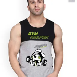 SLOWLORIS Men Pack Of 2 Gym Vests VSL26 CMB(GYM BLACKGREY)(LOUD BLACKGREY)-picture-36