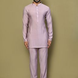 Arihant Rai Sinha Men Regular Pure Silk Kurta with Trousers-image-70