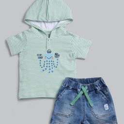 Ed-a-Mamma Baby Boys Striped T-shirt with Shorts-25