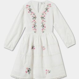 R&B Floral Print Puff Sleeve Fit & Flare Dress-picture-22