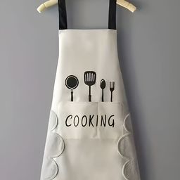 DecorTwist Beige Printed Waterproof Apron-image-19