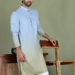 Jompers Men Printed Sequinned Kurta-picture-1