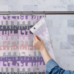 ArtzFolio Purple & Pink Printed Waterproof Shower Curtains-image-87