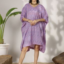 LetsDressUp Women Striped Extended Sleeves Kaftan Dress-picture-25