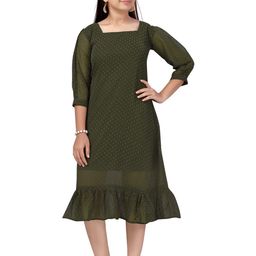 Muhuratam Kids-Girls Green Dresses-picture-48