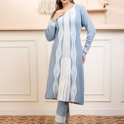 TYSORT Women Colourblocked Regular Kurti with Trousers-picture-19