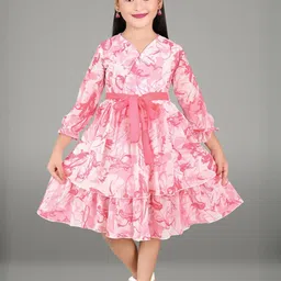 CHANDRIKA Floral Print Fit & Flare Midi Dress-picture-49