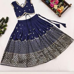 Shoryam Fashion Girls Art Silk Ready to Wear Lehenga Choli-image-109