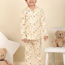 Superminis Boys Shirt Collar Printed Night suit-image-53