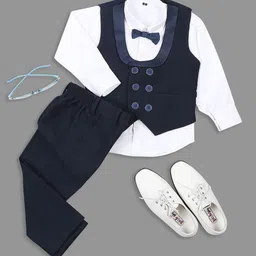 YK  Infant Boys Double Breasted 4 Piece Suits-image-93
