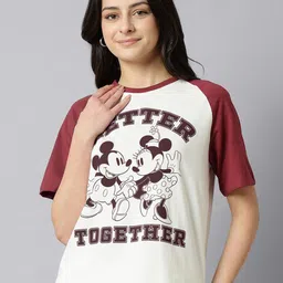 Free Authority Women Mickey & Friend Printed Tshirt-image-97