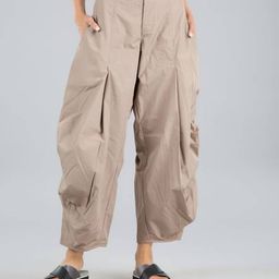 VASSTRAM Women Relaxed Cotton Mid-Rise Loose Fit Culottes Trousers-image-60