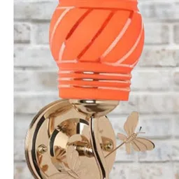 Somil Premium Designer Glass Wall / Night Lamp Elegant & Stylish Dcor Accent for Modern Interiors, color- Orange, Size:- 20 X 18 X 30 CM-image-88
