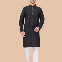 Studio Shringaar Men Thread Work Raw Silk Kurta-picture-21
