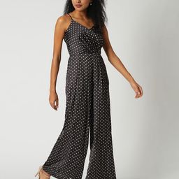Globus Women Polka Dot Printed Shoulder Straps Basic Jumpsuit-45