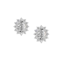 Sparkles Lab Grown Diamond 0.95 Ct IGI Certified Oval Cluster Diamond Stud Earrings 14K-image-32