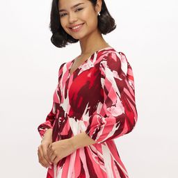 AASK Women's Polyester Printed Maroon Color Regular Top image 2