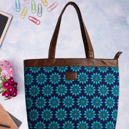 Happening Hippo Floral Printed Shopper Shoulder Bag with Cut Work-14