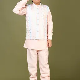 V-Mart Boys Regular Pure Cotton Kurta with Pyjamas-37