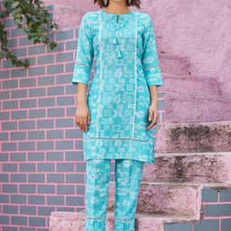 CORSICA Printed Tunic & Trousers Co-Ord Set-image-99