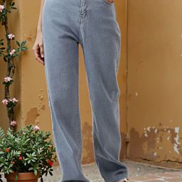 RIVI Comfort Boyfriend Fit High-Rise Cotton Stretchable Jeans-image-10
